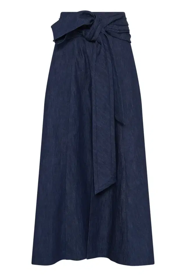 Gabriela Hearst Zivan Knotted Maxi Skirt in Recycled Cotton Denim