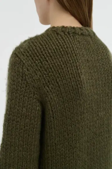 Gabriela Hearst Poros Knit Sweater in Olive Cashmere | Thumbnail 5