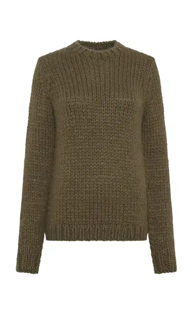 Gabriela Hearst Poros Knit Sweater in Olive Cashmere | Thumbnail 1