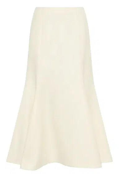 Gabriela Hearst Patterson Skirt in Virgin Wool Silk Slub | Thumbnail 1 Gabriela Hearst Patterson Skirt in Virgin Wool Silk Slub | Thumbnail 1