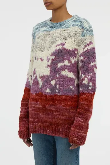 Gabriela Hearst Sylphora Knit Crewneck Sweater in Mountain Welfat Cashmere | Thumbnail 3 Gabriela Hearst Sylphora Knit Crewneck Sweater in Mountain Welfat Cashmere | Thumbnail 3