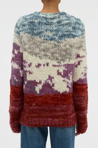 Gabriela Hearst Sylphora Knit Crewneck Sweater in Mountain Welfat Cashmere | Thumbnail 4 Gabriela Hearst Sylphora Knit Crewneck Sweater in Mountain Welfat Cashmere | Thumbnail 4