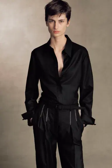 Gabriela Hearst Vargas Wide-leg Pant in Black & Camel Cashmere | Thumbnail 2 Gabriela Hearst Vargas Wide-leg Pant in Black & Camel Cashmere | Thumbnail 2