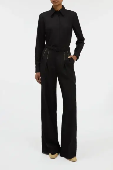Gabriela Hearst Vargas Wide-leg Pant in Black & Camel Cashmere | Thumbnail 3 Gabriela Hearst Vargas Wide-leg Pant in Black & Camel Cashmere | Thumbnail 3