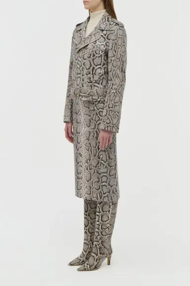 Gabriela Hearst Manuela Midi Skirt in Greyscale Inversa Snakeskin | Thumbnail 4