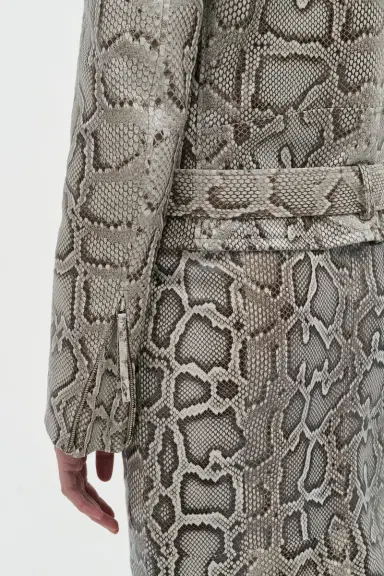 Gabriela Hearst Manuela Midi Skirt in Greyscale Inversa Snakeskin | Thumbnail 6