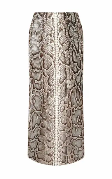Gabriela Hearst Manuela Midi Skirt in Greyscale Inversa Snakeskin | Thumbnail 1
