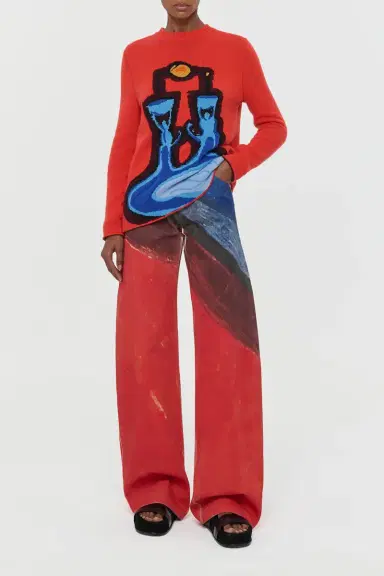 Gabriela Hearst Avichai Knit Sweater in Air Multi Cashmere | Thumbnail 4