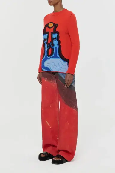 Gabriela Hearst Avichai Knit Sweater in Air Multi Cashmere | Thumbnail 5