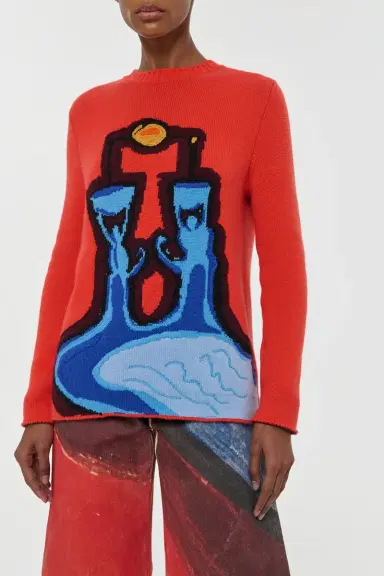 Gabriela Hearst Avichai Knit Sweater in Air Multi Cashmere | Thumbnail 7