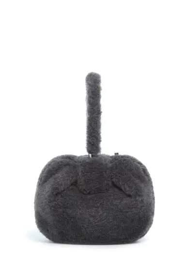 Gabriela Hearst Nina Bag in Dark Grey Virgin Wool Silk Cashmere Fur | Thumbnail 2 Gabriela Hearst Nina Bag in Dark Grey Virgin Wool Silk Cashmere Fur | Thumbnail 2