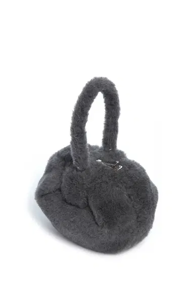 Gabriela Hearst Nina Bag in Dark Grey Virgin Wool Silk Cashmere Fur | Thumbnail 3 Gabriela Hearst Nina Bag in Dark Grey Virgin Wool Silk Cashmere Fur | Thumbnail 3