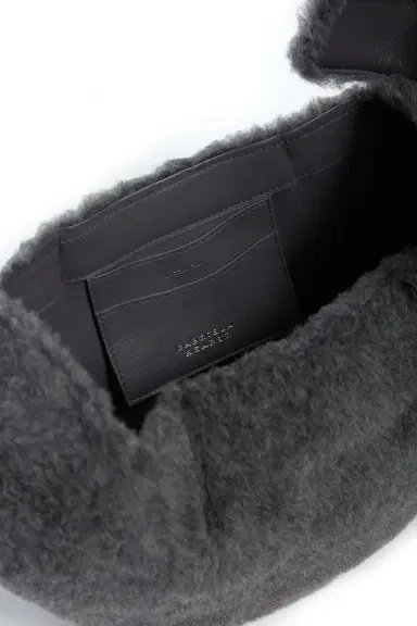 Gabriela Hearst Nina Bag in Dark Grey Virgin Wool Silk Cashmere Fur | Thumbnail 4 Gabriela Hearst Nina Bag in Dark Grey Virgin Wool Silk Cashmere Fur | Thumbnail 4