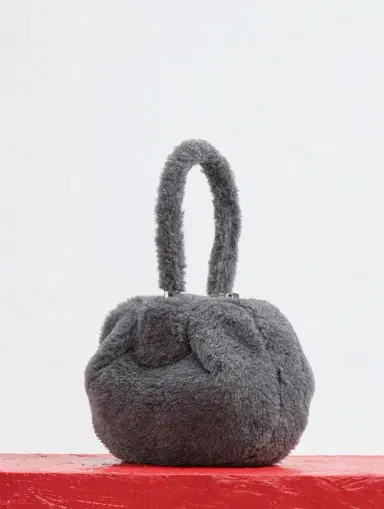 Gabriela Hearst Nina Bag in Dark Grey Virgin Wool Silk Cashmere Fur | Thumbnail 5 Gabriela Hearst Nina Bag in Dark Grey Virgin Wool Silk Cashmere Fur | Thumbnail 5