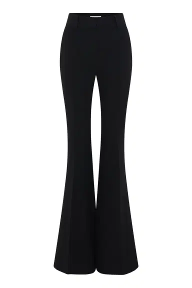 Gabriela Hearst Rhein Flare Pant in Black Virgin Wool Crepe | Thumbnail 1