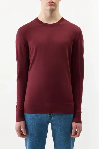 Gabriela Hearst Palco Knit Sweater in Bordeaux Merino Wool | Thumbnail 2