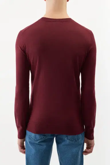 Gabriela Hearst Palco Knit Sweater in Bordeaux Merino Wool | Thumbnail 4