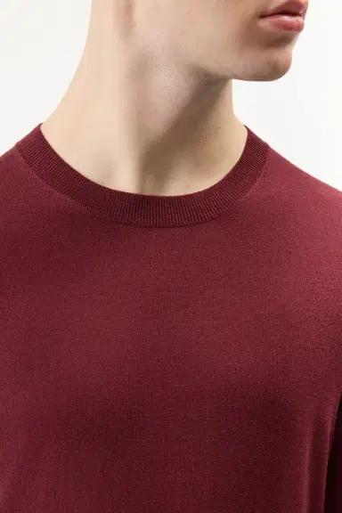Gabriela Hearst Palco Knit Sweater in Bordeaux Merino Wool | Thumbnail 5