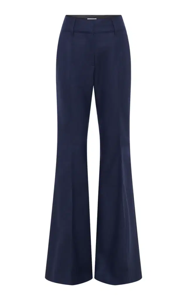 Gabriela Hearst Rhein Flare Pant in Navy Wool Cashmere Flannel
