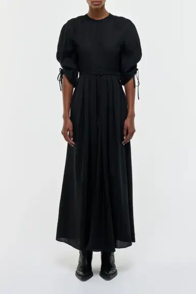 Gabriela Hearst Linnea Maxi Dress in Black Aloe Linen | Thumbnail 2 Gabriela Hearst Linnea Maxi Dress in Black Aloe Linen | Thumbnail 2