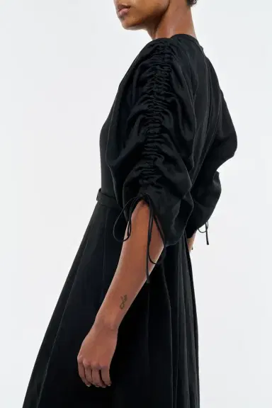 Gabriela Hearst Linnea Maxi Dress in Black Aloe Linen | Thumbnail 5 Gabriela Hearst Linnea Maxi Dress in Black Aloe Linen | Thumbnail 5