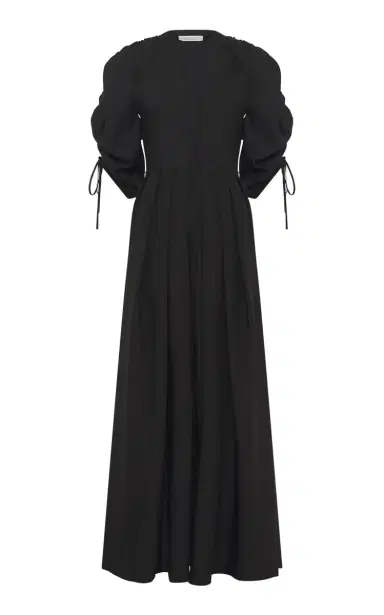 Gabriela Hearst Linnea Maxi Dress in Black Aloe Linen | Thumbnail 1 Gabriela Hearst Linnea Maxi Dress in Black Aloe Linen | Thumbnail 1