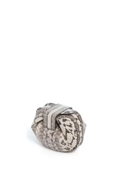 Gabriela Hearst Soft Demi Clutch in Black & White Snakeskin | Thumbnail 3