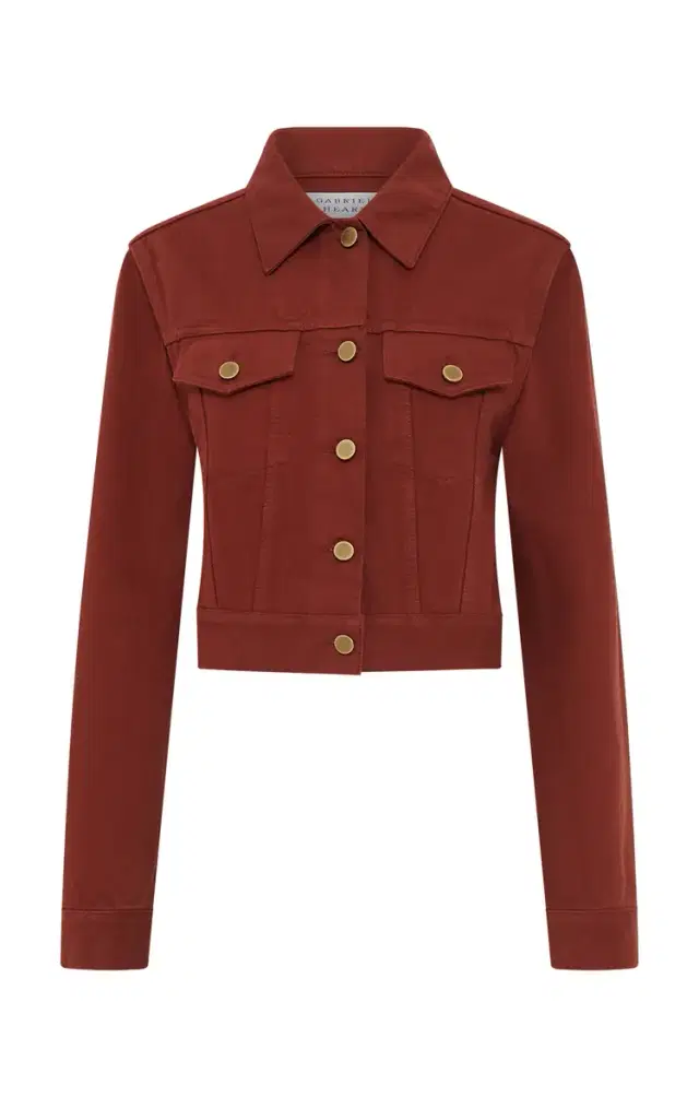 Gabriela Hearst Bronte Jacket in Burnt Sienna Recycled Cotton Denim