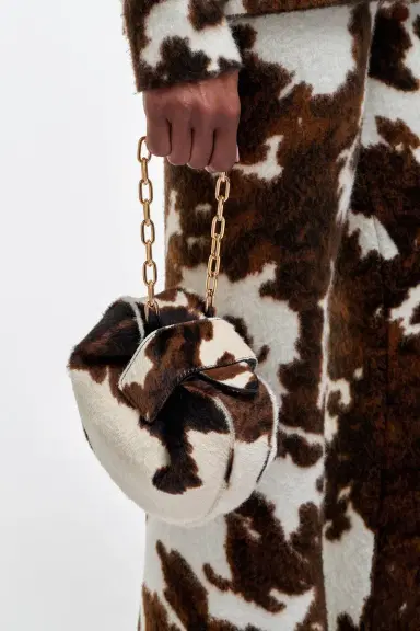 Gabriela Hearst Soft Demi Clutch with Chain in Cognac Multi Pony Hair | Thumbnail 2 Gabriela Hearst Soft Demi Clutch with Chain in Cognac Multi Pony Hair | Thumbnail 2