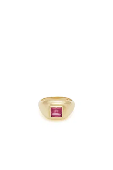 Gabriela Hearst Medium Ring in 18K Yellow Gold & Tourmaline Stone | Thumbnail 2