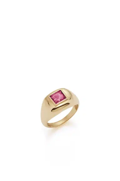 Gabriela Hearst Medium Ring in 18K Yellow Gold & Tourmaline Stone | Thumbnail 1