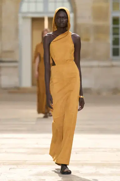 Gabriela Hearst Kallen Hoodie Maxi Dress In Cashew Suede | Thumbnail 2 Gabriela Hearst Kallen Hoodie Maxi Dress In Cashew Suede | Thumbnail 2