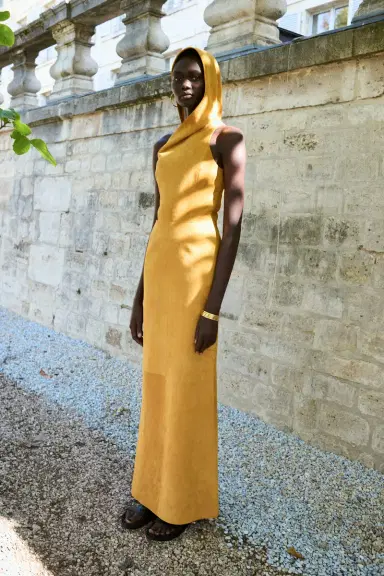 Gabriela Hearst Kallen Hoodie Maxi Dress In Cashew Suede | Thumbnail 11 Gabriela Hearst Kallen Hoodie Maxi Dress In Cashew Suede | Thumbnail 11