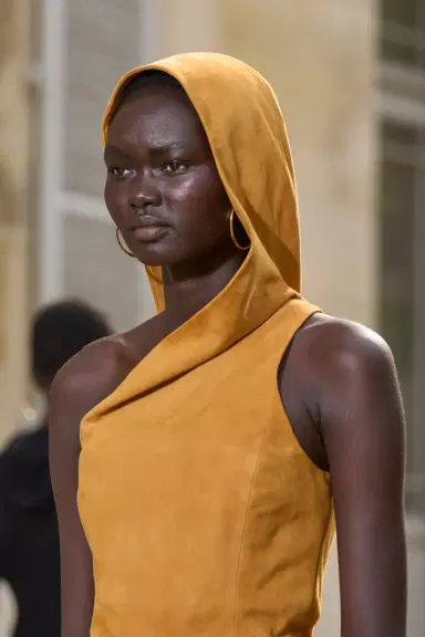 Gabriela Hearst Kallen Hoodie Maxi Dress In Cashew Suede | Thumbnail 4 Gabriela Hearst Kallen Hoodie Maxi Dress In Cashew Suede | Thumbnail 4