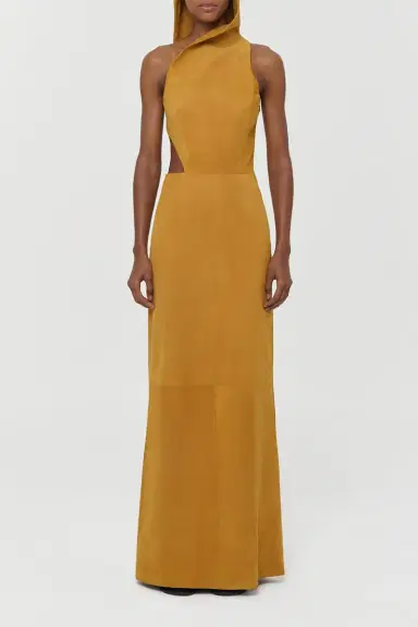 Gabriela Hearst Kallen Hoodie Maxi Dress In Cashew Suede | Thumbnail 5 Gabriela Hearst Kallen Hoodie Maxi Dress In Cashew Suede | Thumbnail 5
