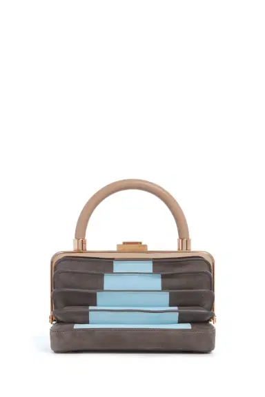 Gabriela Hearst Diana Bag in Grey & Light Blue Suede with Nude Nappa Leather Handle | Thumbnail 2 Gabriela Hearst Diana Bag in Grey & Light Blue Suede with Nude Nappa Leather Handle | Thumbnail 2