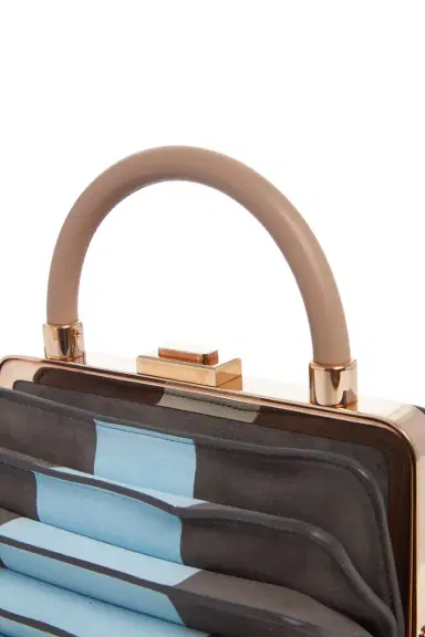 Gabriela Hearst Diana Bag in Grey & Light Blue Suede with Nude Nappa Leather Handle | Thumbnail 5 Gabriela Hearst Diana Bag in Grey & Light Blue Suede with Nude Nappa Leather Handle | Thumbnail 5