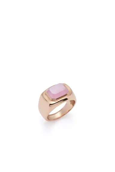 Gabriela Hearst Large Ring in 18K Rose Gold & Rose Quartz Stone | Thumbnail 1