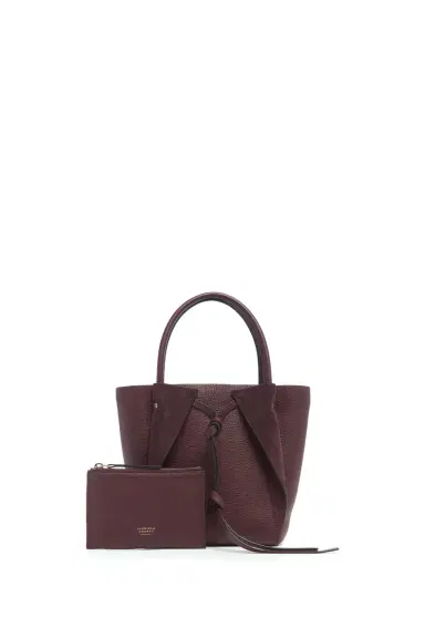 Gabriela Hearst Small Marija Tote Bag in Bordeaux Textured Leather | Thumbnail 2 Gabriela Hearst Small Marija Tote Bag in Bordeaux Textured Leather | Thumbnail 2