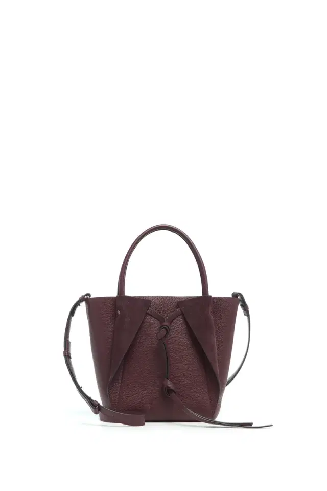 Gabriela Hearst Small Marija Tote Bag in Bordeaux Textured Leather