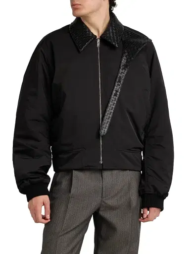 Bottega Veneta Men's Nylon-Cotton Twill Jacket | Thumbnail 3 Bottega Veneta Men's Nylon-Cotton Twill Jacket | Thumbnail 3