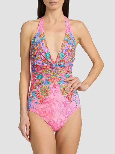 Johnny Was Women's Roisin Twisted Floral One-Piece Swimsuit - Roisin | Thumbnail 3