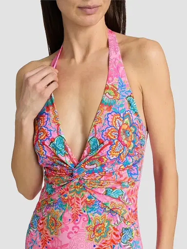Johnny Was Women's Roisin Twisted Floral One-Piece Swimsuit - Roisin | Thumbnail 5