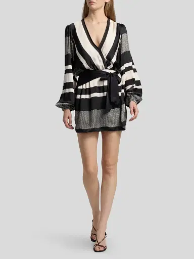 Ramy Brook Women's Nina Printed Tie-Waist Mini Dress | Thumbnail 2 Ramy Brook Women's Nina Printed Tie-Waist Mini Dress | Thumbnail 2