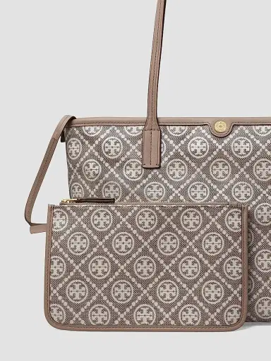 Tory Burch Women's Small T Monogram Jacquard Tote Bag | Thumbnail 6 Tory Burch Women's Small T Monogram Jacquard Tote Bag | Thumbnail 6