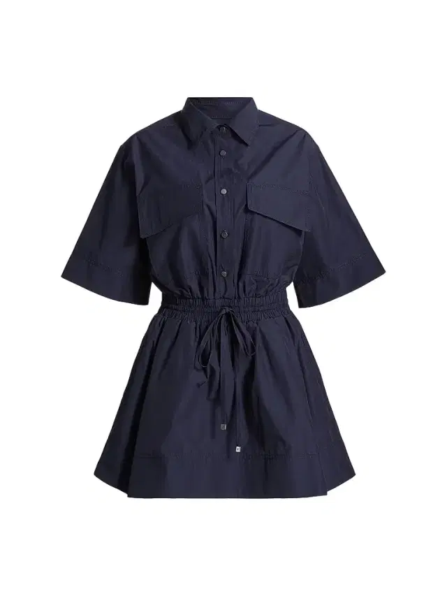DEREK LAM 10 CROSBY Women's Sabrina Cotton-Poplin Drawstring Minidress