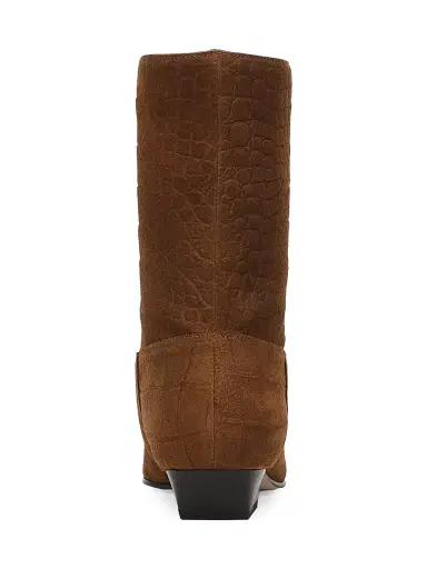 Favorite Daughter Women's Addison Snake-Embossed Suede Ankle Boots - Saddle - Size 11 | Thumbnail 3 Favorite Daughter Women's Addison Snake-Embossed Suede Ankle Boots - Saddle - Size 11 | Thumbnail 3