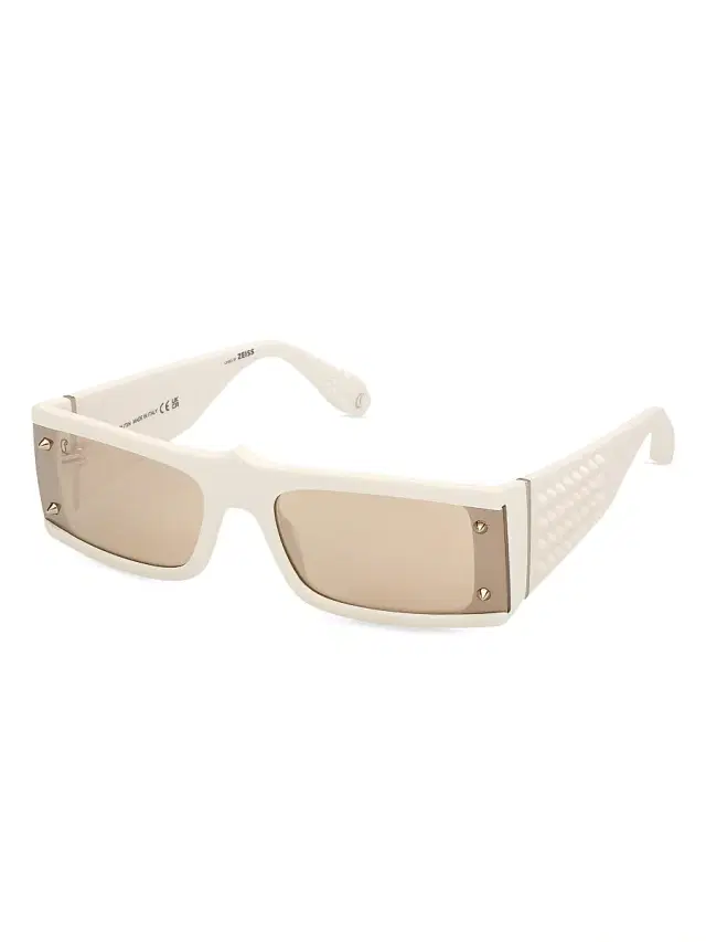 Christian Louboutin Men's 62MM Oversized Rectangular Sunglasses - Matte White Flash