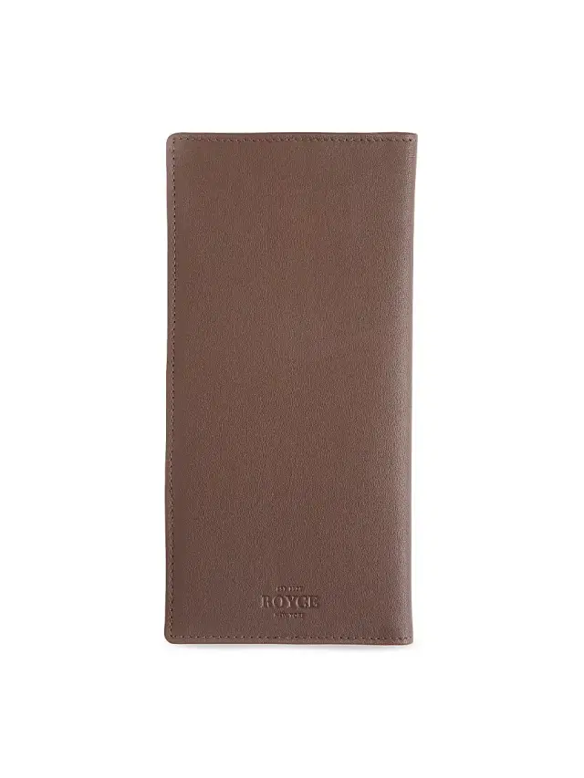 Royce New York Passport Travel Document Case - Brown