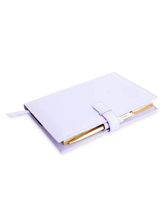 Royce New York Executive Leather Weekly Planner - Cobalt